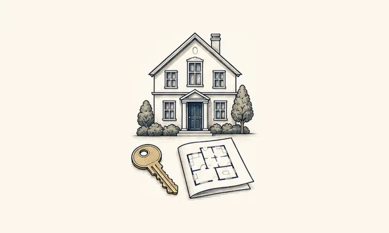 Illustration für Immobilien und Mobilität